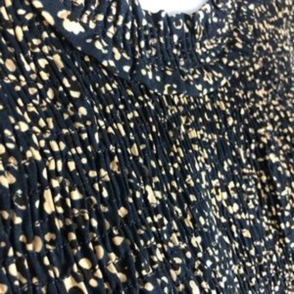 🟣Zara Navy and Cream Leopard Print Dress - Picture 3 of 3